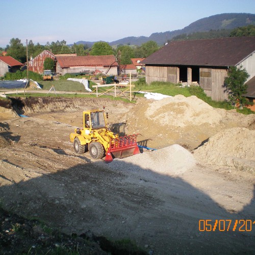 Baustelle Heizwerk mit Radlader 2011