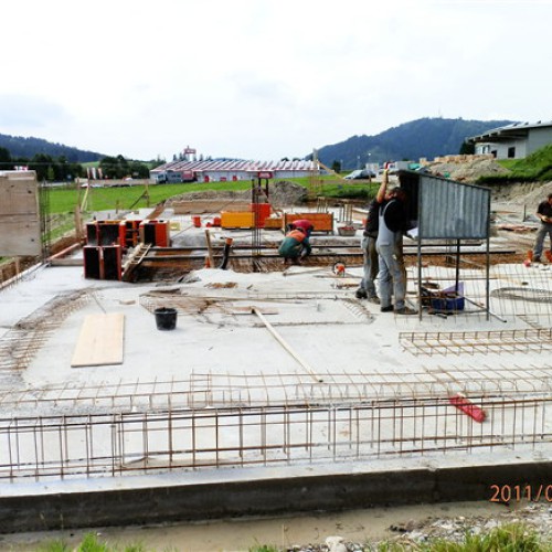 Fundament- und Rohbauarbeiten am Heizwerk 2011