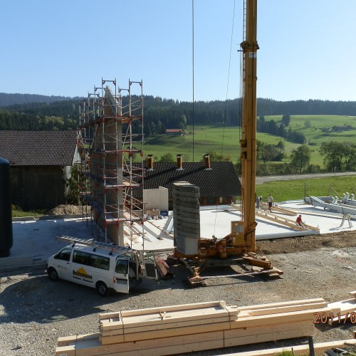 Baustellenansicht Heizwerk Ende September 2011