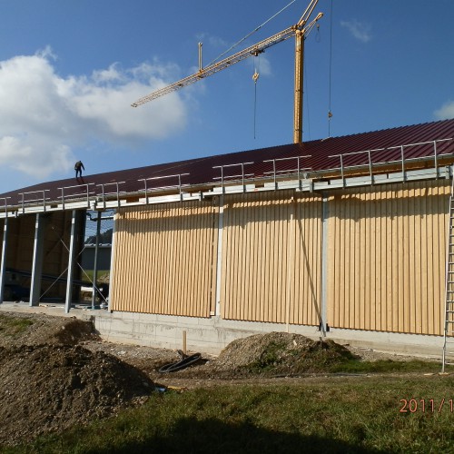 Heizwerk-Rohbau kurz vor Richtfest 2011