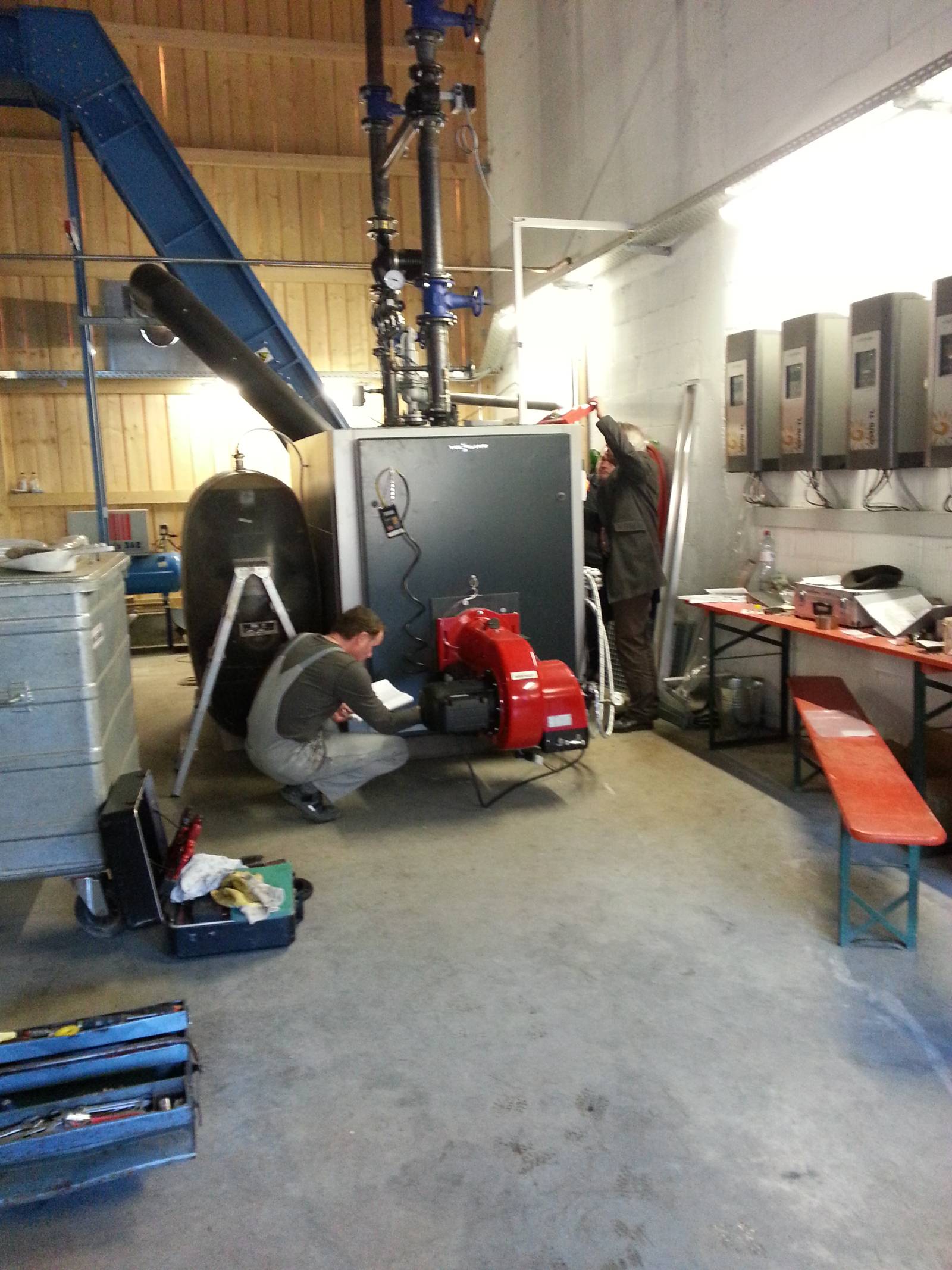 Arbeiten an der Notölheizung 2013