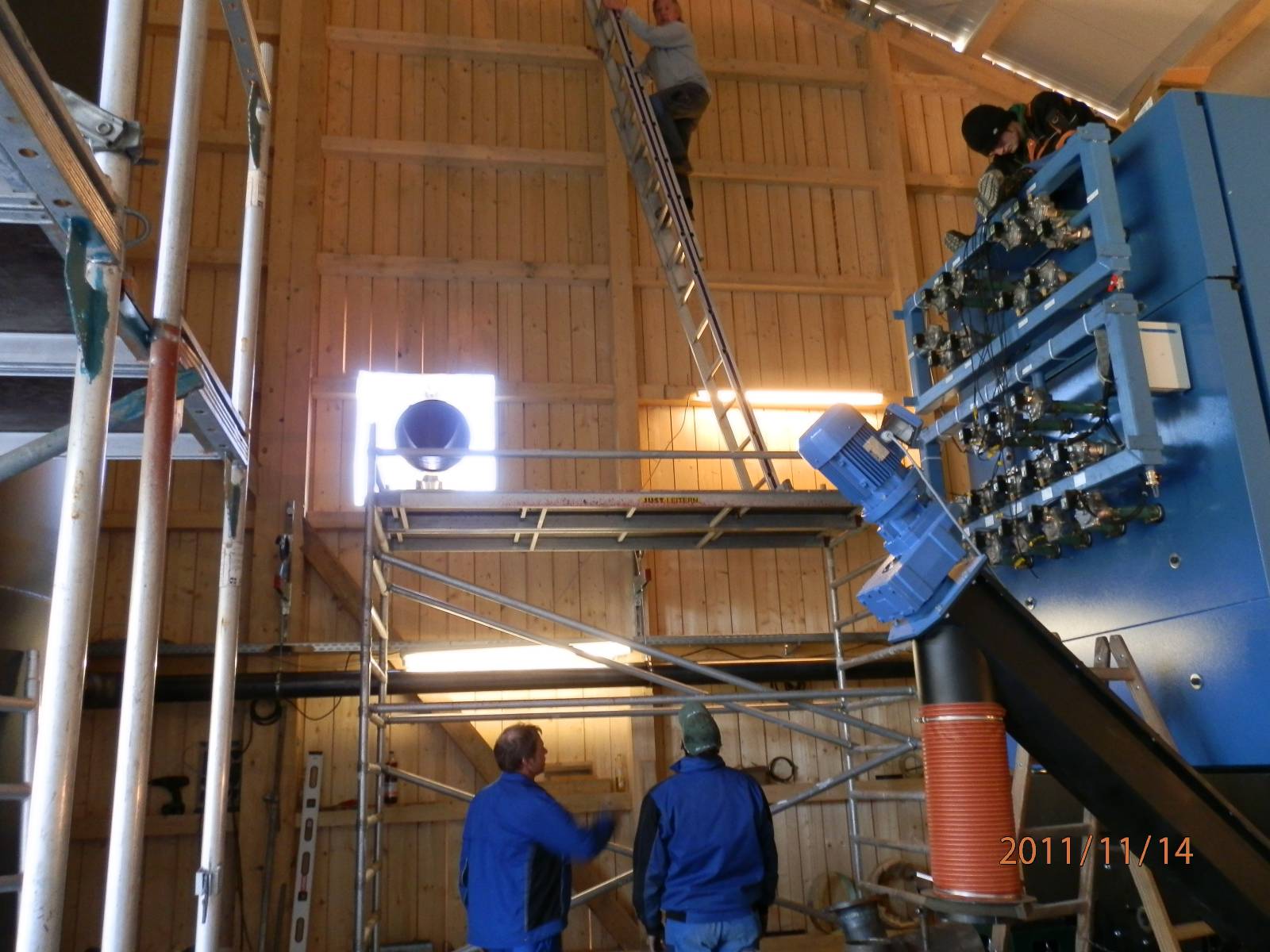 Rohrleitungen der Hackschnitzelanlage