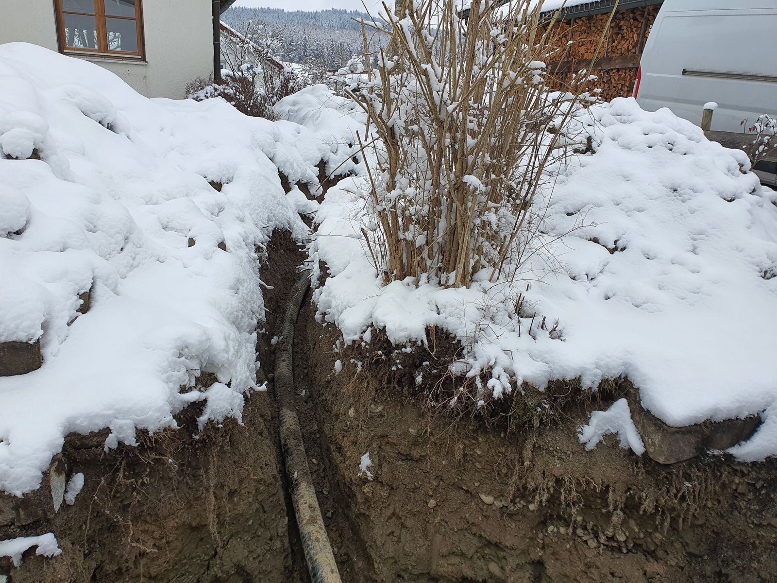 Verlegung von Leitungen im Ausbaugebiet 2020–21
