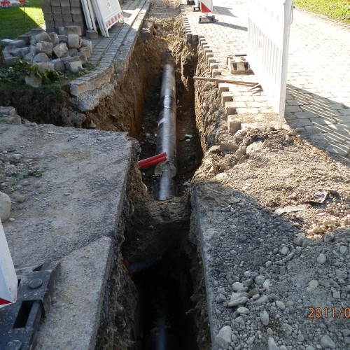 Leitungsarbeiten im Herbst 2011