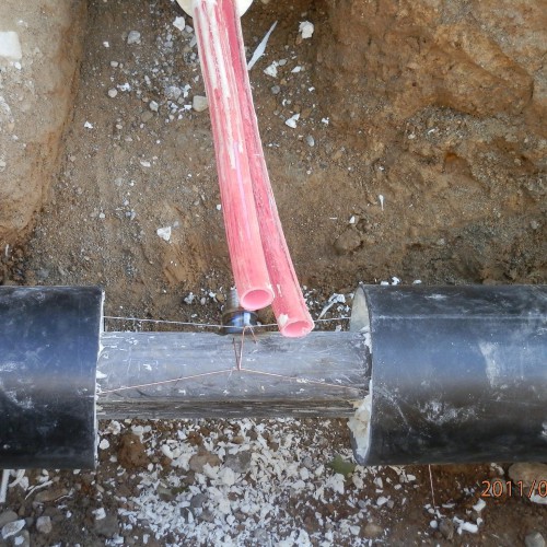 Verlegung der Hauptleitung September 2011