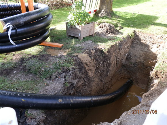 Verlegung der Hauptleitung