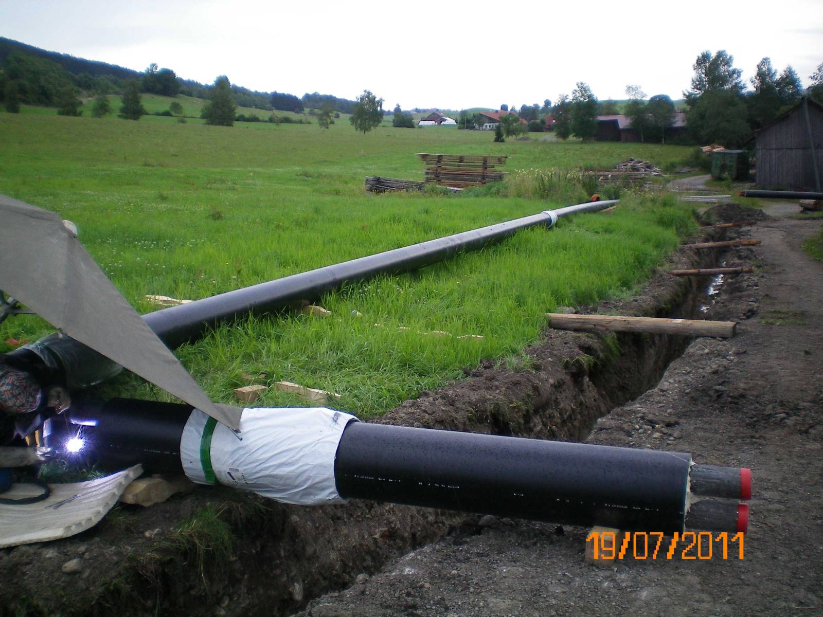 Bau der Nebenleitungen